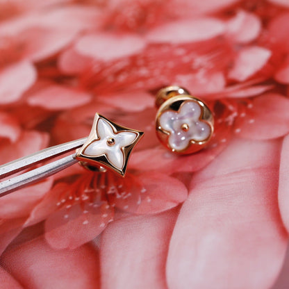 [⭐Miroze]STAR AND SUN PINK GOLD MOP STUD EARRINGS
