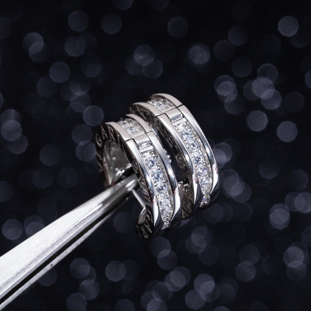 [⭐Veya]ZERO 1 MINI SILVER DIAMOND EARRINGS
