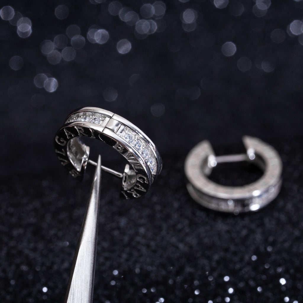 [⭐Veya]ZERO 1 MINI SILVER DIAMOND EARRINGS