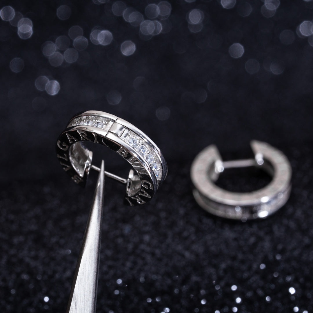 [⭐Veya]ZERO 1 MINI SILVER DIAMOND EARRINGS