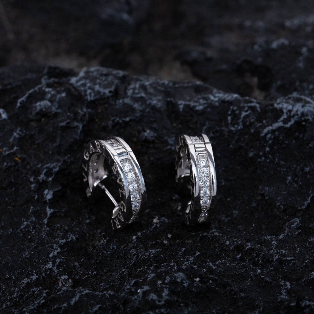 [⭐Veya]ZERO 1 MINI SILVER DIAMOND EARRINGS
