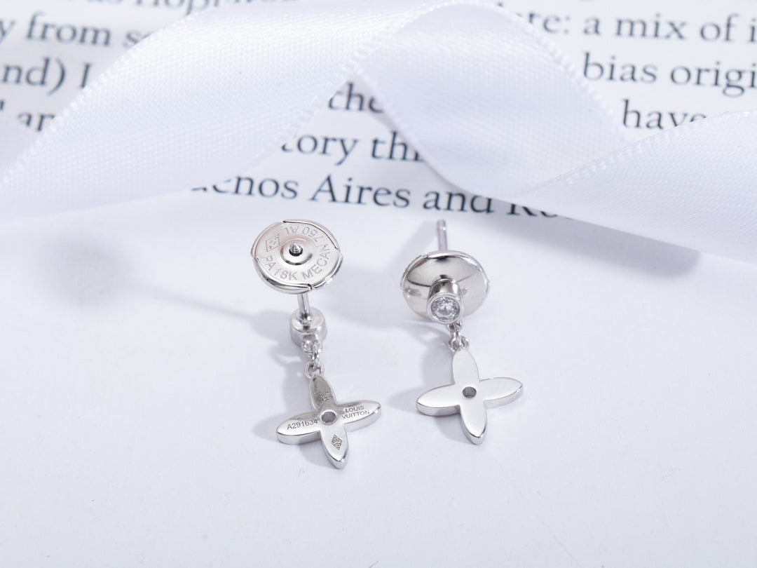 [⭐Miroze]VIDYLLE SILVER DIAMOND MINI DROP EARRINGS