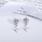 ⭐Miroze VIDYLLE SILVER DIAMOND MINI DROP EARRINGS