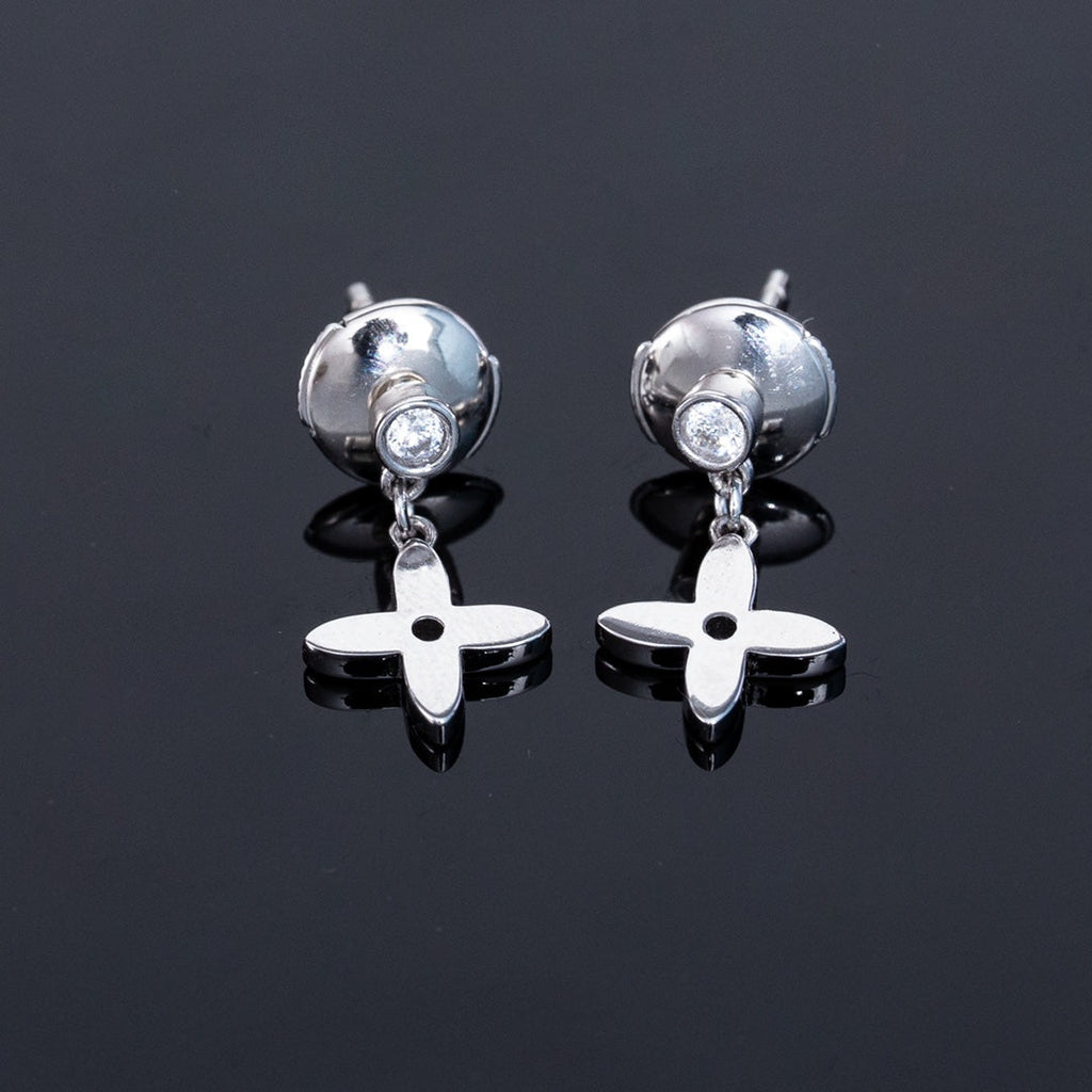 ⭐Miroze VIDYLLE SILVER DIAMOND MINI DROP EARRINGS