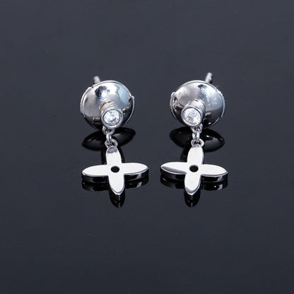 [⭐Miroze]VIDYLLE SILVER DIAMOND MINI DROP EARRINGS