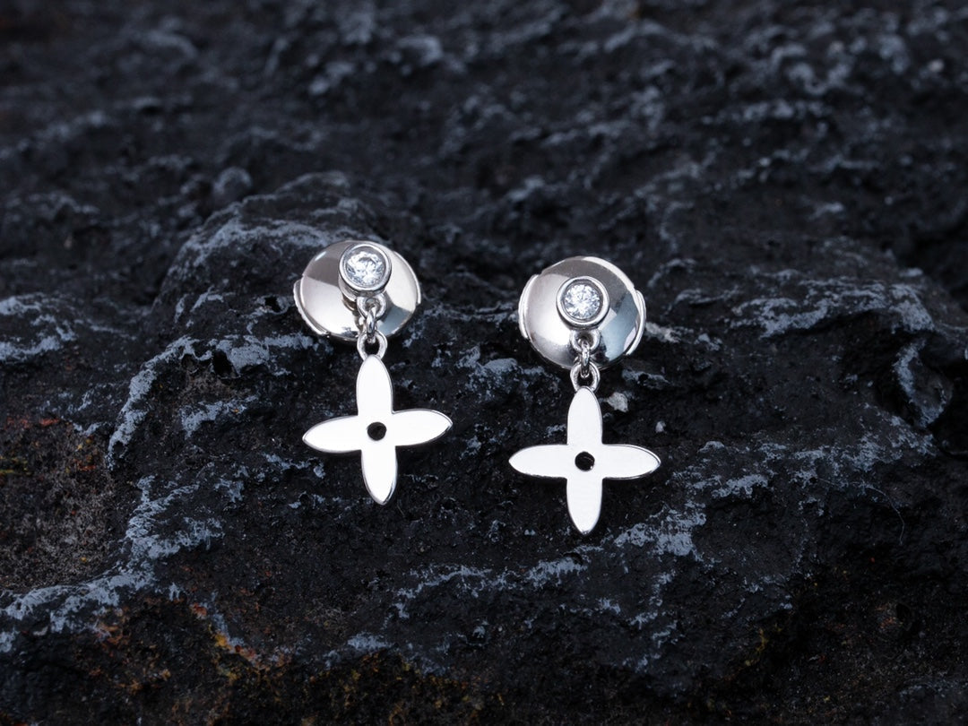 [⭐Miroze]VIDYLLE SILVER DIAMOND MINI DROP EARRINGS