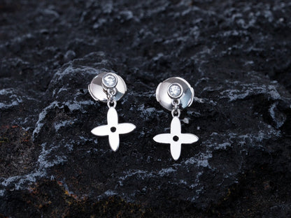 [⭐Miroze]VIDYLLE SILVER DIAMOND MINI DROP EARRINGS