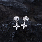 ⭐Miroze VIDYLLE SILVER DIAMOND MINI DROP EARRINGS