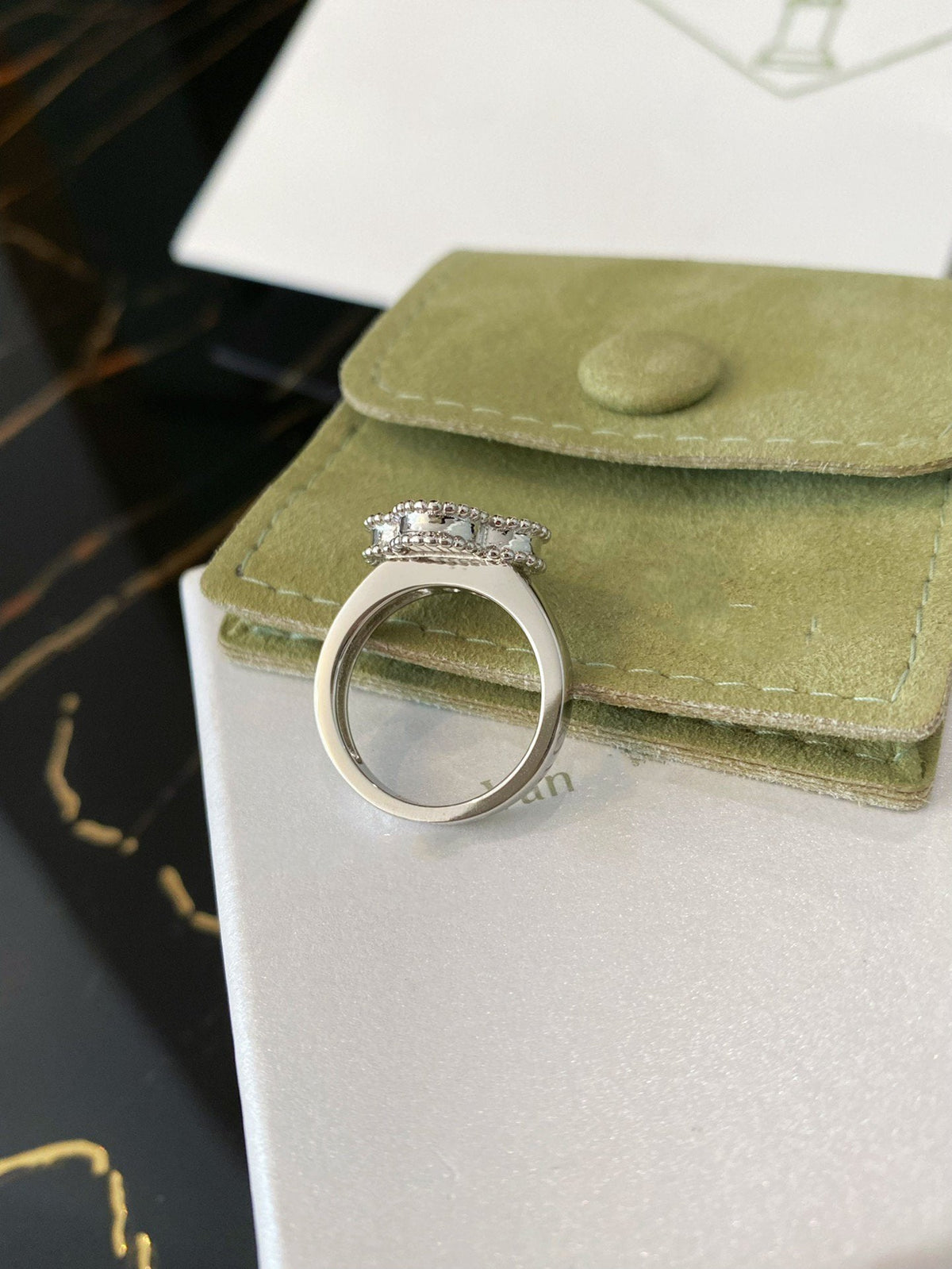 [⭐Miroze]CLOVER SILVER RING