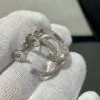 ⭐Miroze LOVE DIAMOND SILVER HOOP EARRINGS