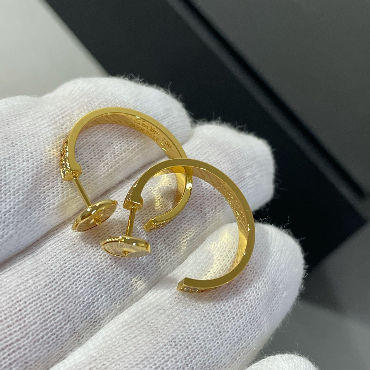 ⭐Miroze LOVE DIAMOND GOLD HOOP EARRINGS