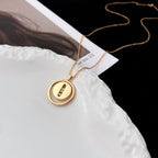 [⭐Miroze]LUCKY MOVE MOP PINK GOLD NECKLACE