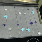 ⭐Miroze LUCKY CLOVER SILVER 11 MOTIF NECKLACE