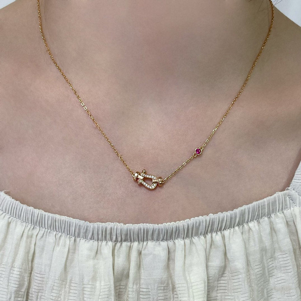 ⭐Miroze FORCE 10 DIAMOND PINK GOLD NECKLACE