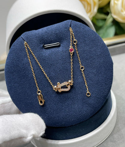 [⭐Miroze]FORCE 10 DIAMOND PINK GOLD NECKLACE