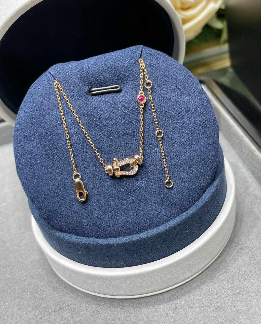⭐Miroze FORCE 10 DIAMOND PINK GOLD NECKLACE