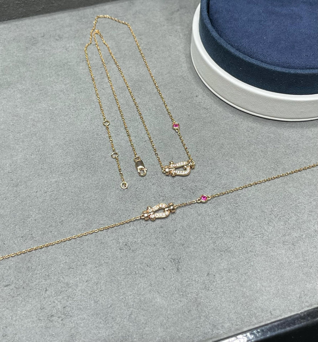 ⭐Miroze FORCE 10 DIAMOND PINK GOLD NECKLACE