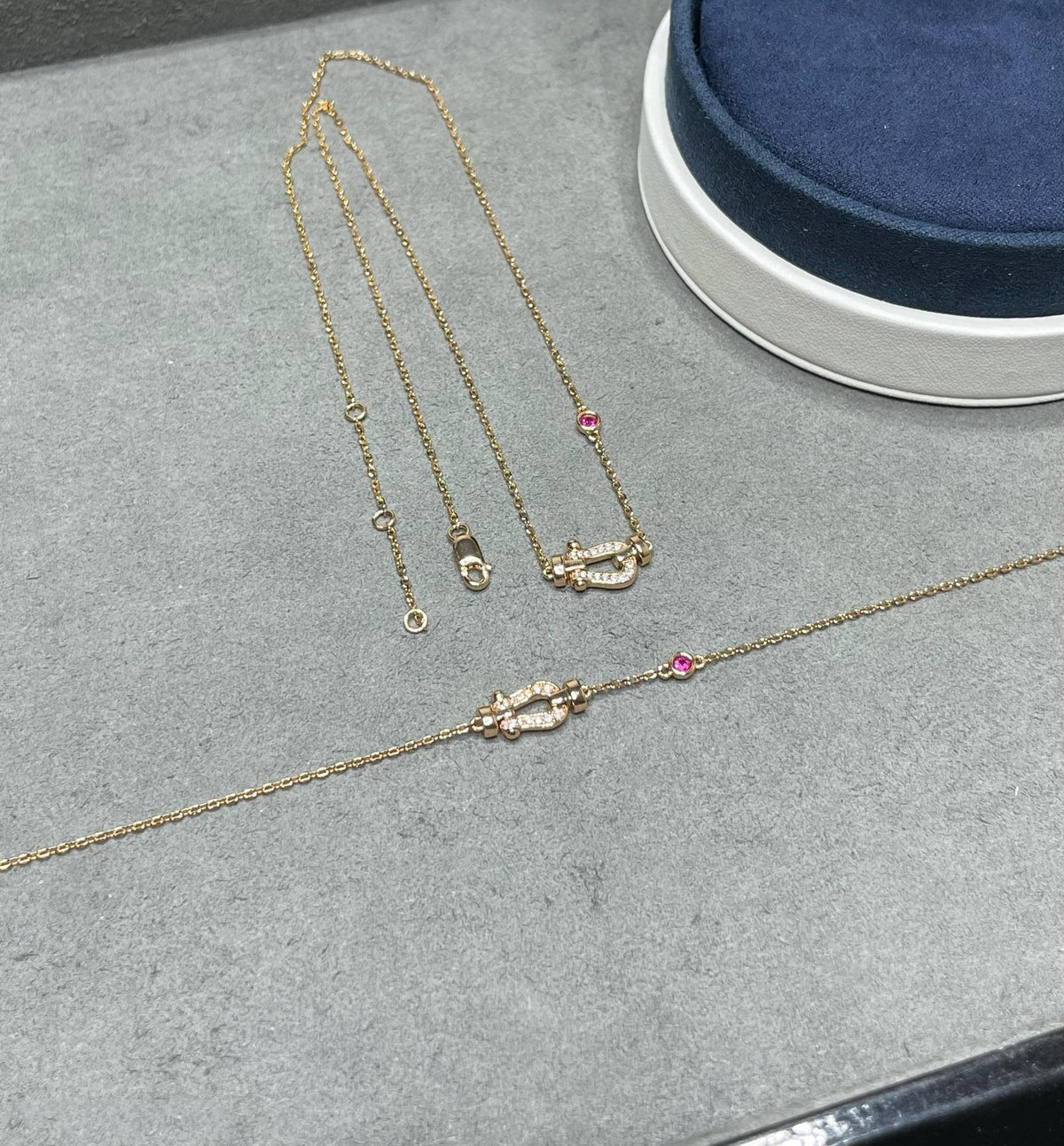 [⭐Miroze]FORCE 10 DIAMOND PINK GOLD NECKLACE
