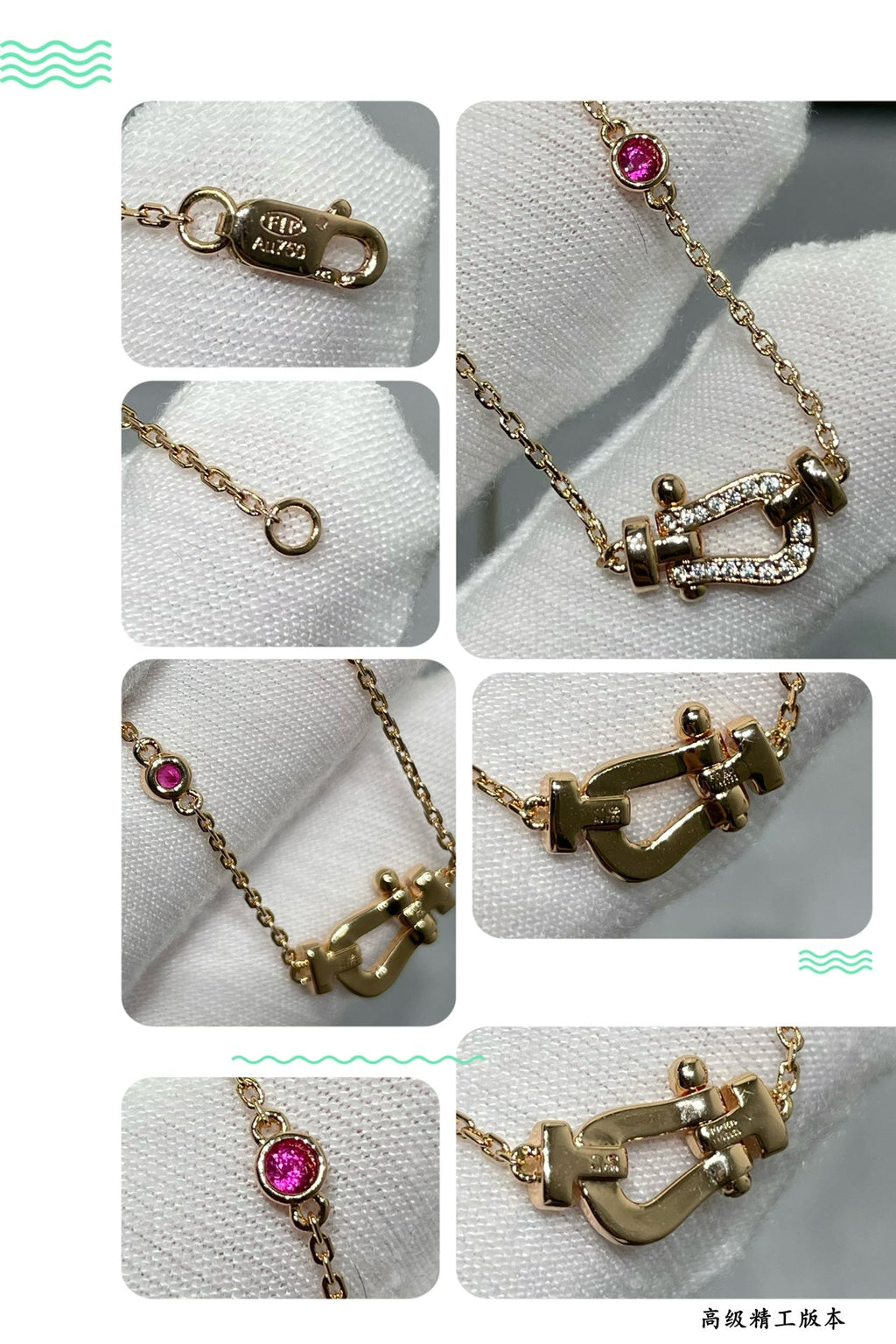 ⭐Miroze FORCE 10 DIAMOND PINK GOLD NECKLACE