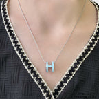 ⭐Miroze POP H SKY BLUE NECKLACE