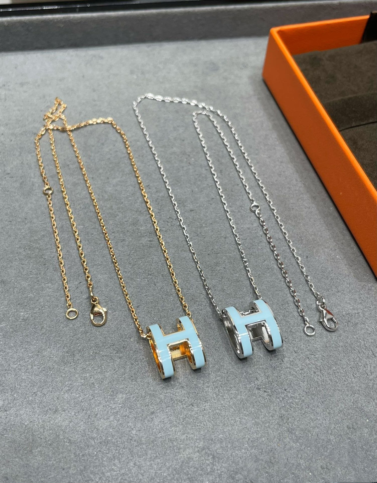 [⭐Miroze]POP H SKY BLUE NECKLACE