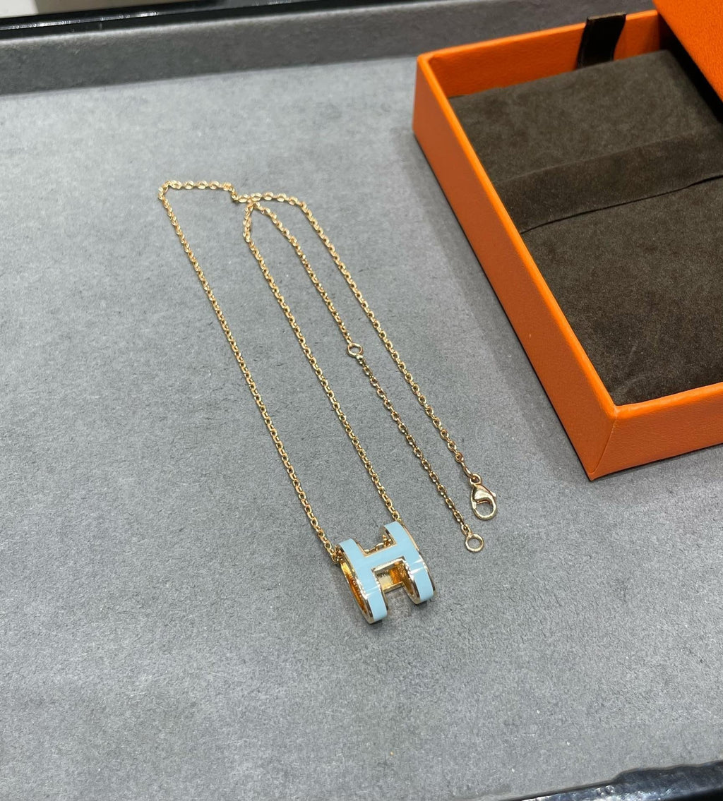⭐Miroze POP H SKY BLUE NECKLACE