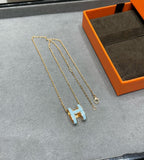 ⭐Miroze POP H SKY BLUE NECKLACE
