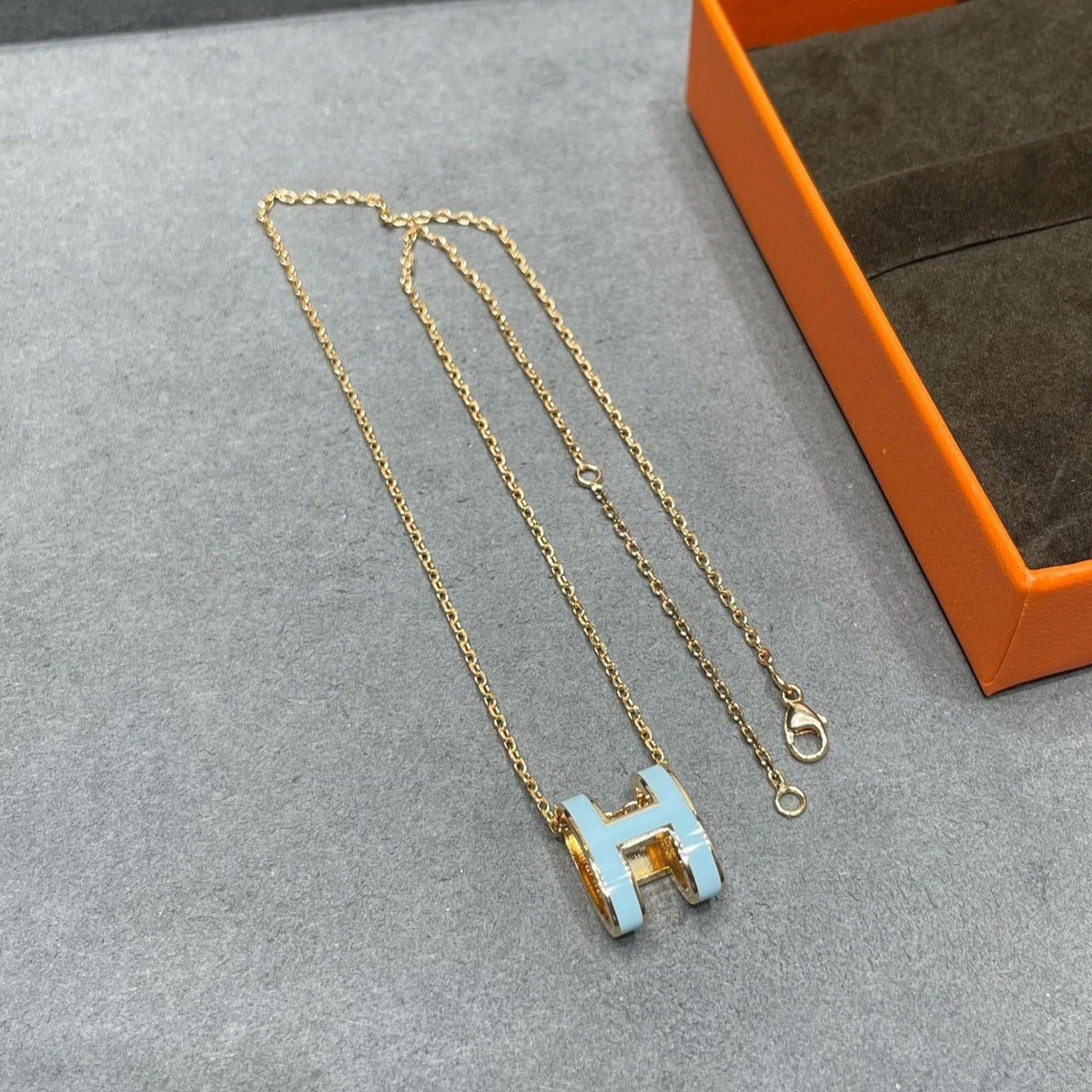 [⭐Miroze]POP H SKY BLUE NECKLACE