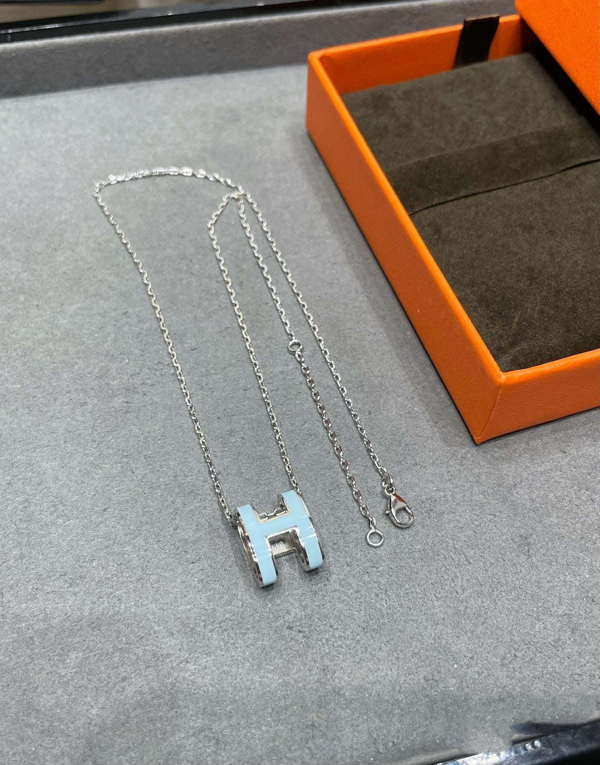 [⭐Miroze]POP H SKY BLUE NECKLACE