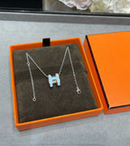 ⭐Miroze POP H SKY BLUE NECKLACE