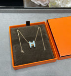 ⭐Miroze POP H SKY BLUE NECKLACE