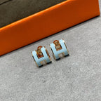⭐Miroze POP H SKY BLUE STUD EARRINGS