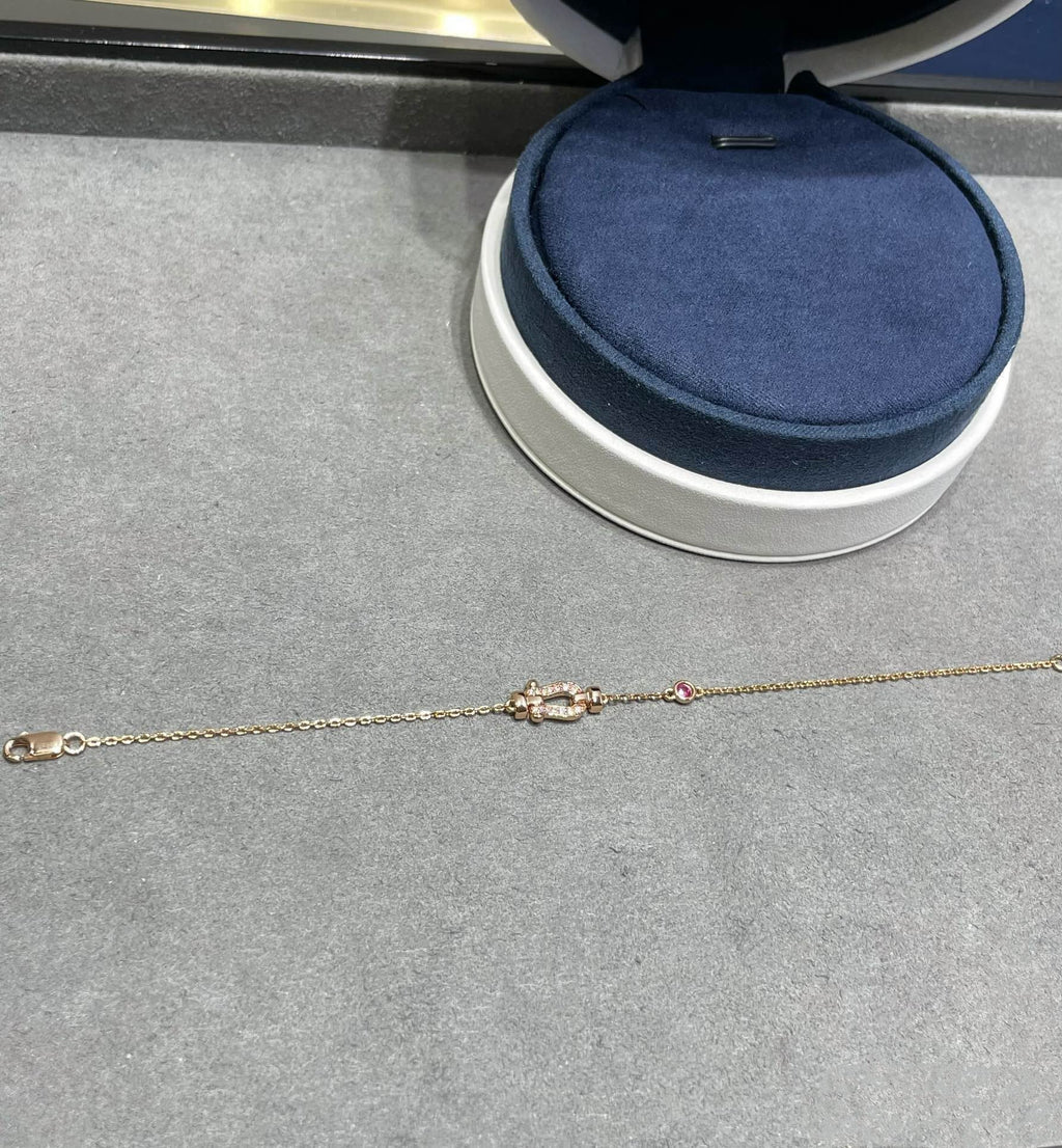 ⭐Miroze FORCE 10 DIAMOND CHAIN LINK PINK GOLD BRACELET