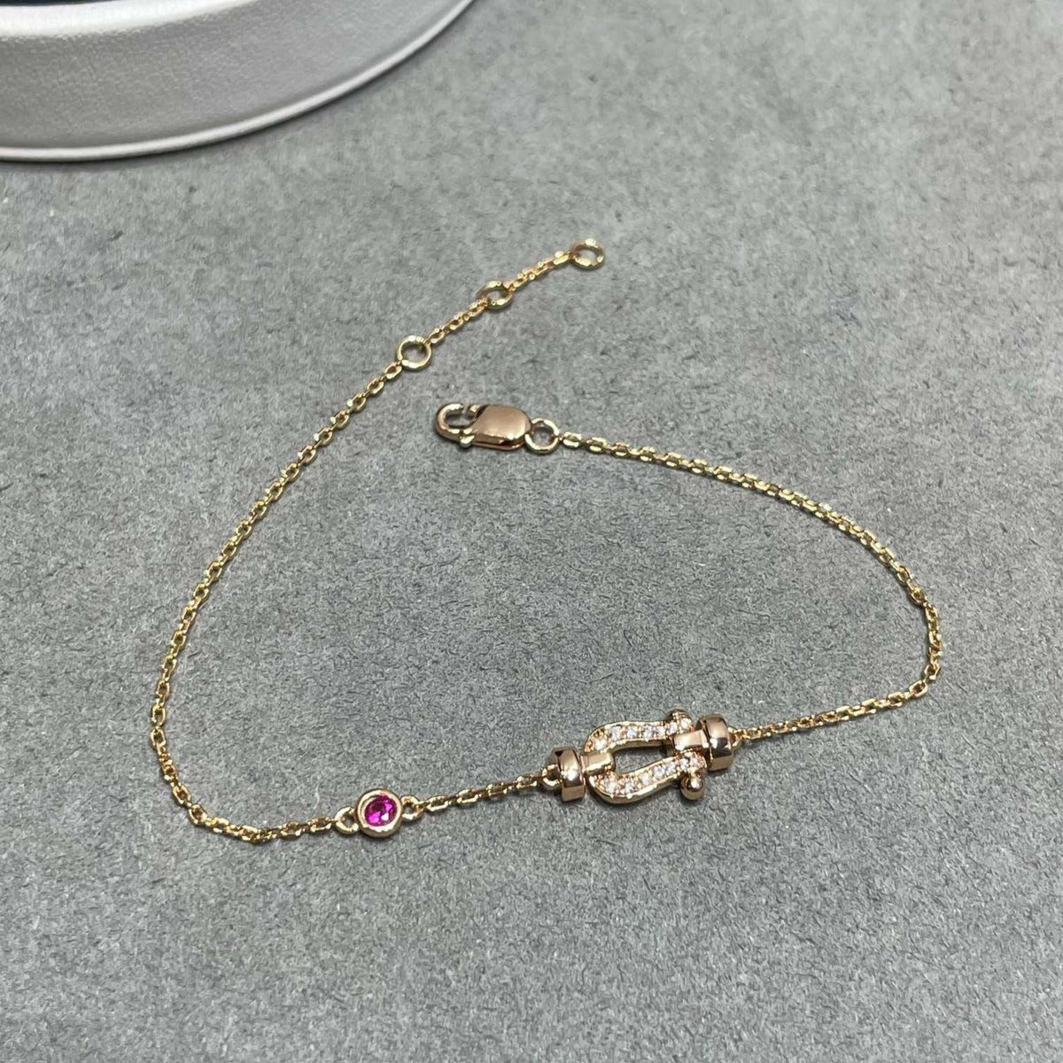 [⭐Miroze]FORCE 10 DIAMOND CHAIN LINK PINK GOLD BRACELET