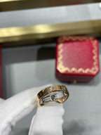 ⭐Miroze LOVE PINK GOLD SILVER DIAMOND DOUBLE RING