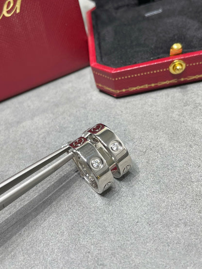 [⭐Miroze]LOVE 5.5MM 1 DIAMOND EARRINGS