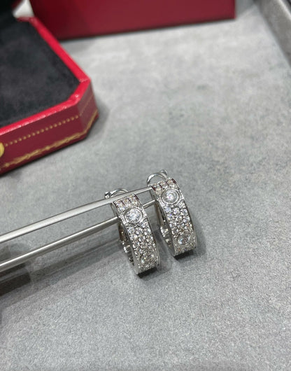 [⭐Miroze]LOVE 5.5MM DIAMOND PAVED EARRINGS