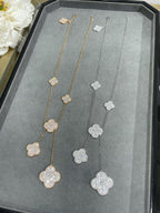 ⭐Miroze CLOVER 6 MOTIF DIAMOND PAVED NECKLACE