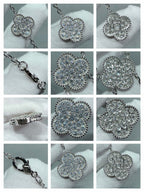 ⭐Miroze CLOVER 6 MOTIF DIAMOND PAVED NECKLACE