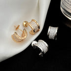 [⭐Veya]ZERO 1 DIAMOND PAVED EARRINGS
