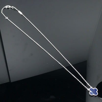 [⭐Miroze]CLOVER PIETERSITE SILVER LONG NECKLACE