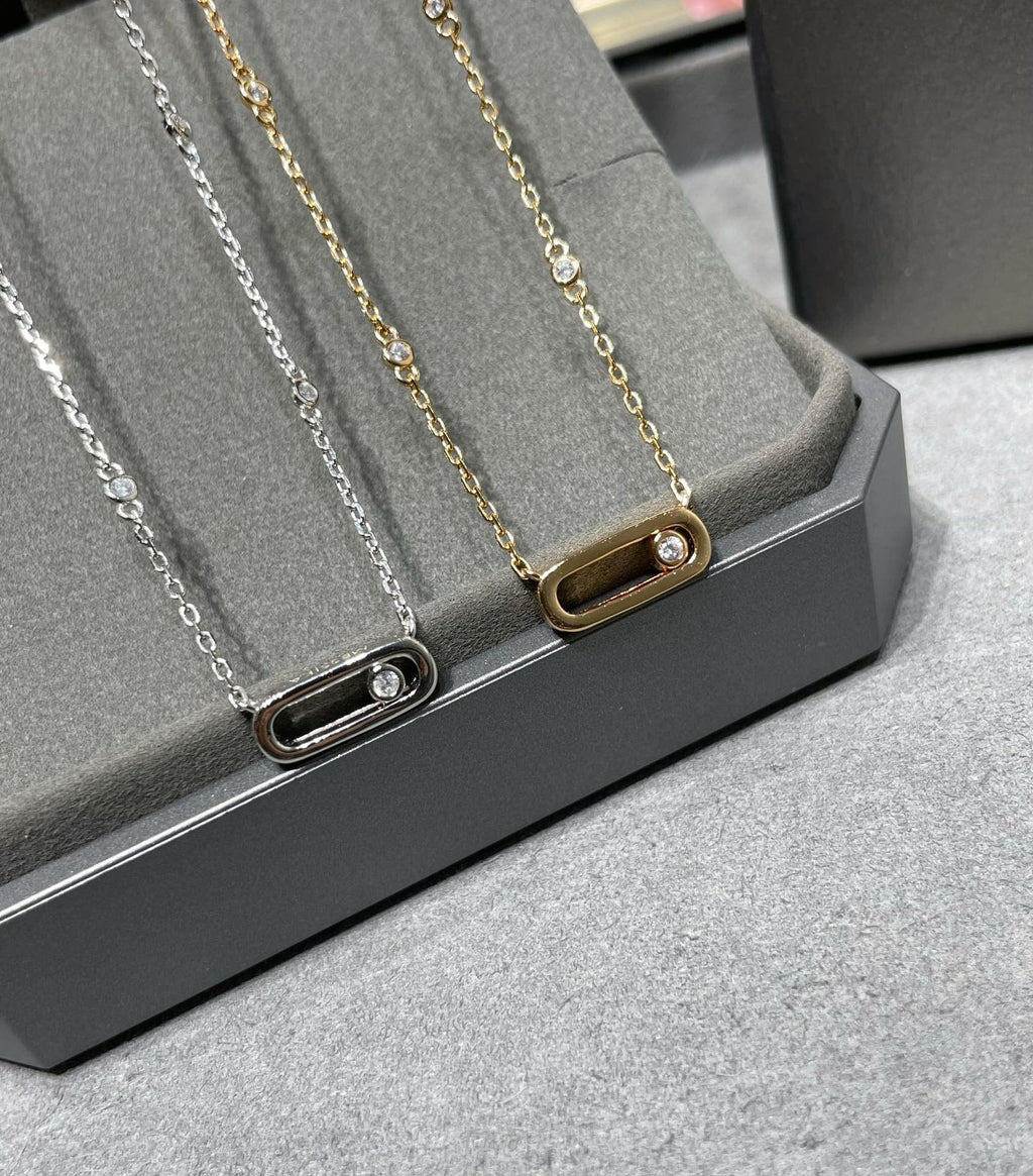 [⭐Miroze]MOVE UNO DIAMOND NECKLACE