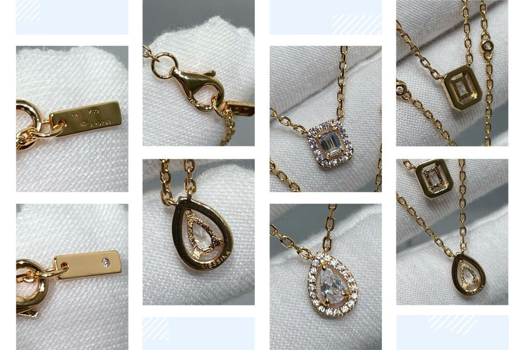 [⭐Miroze]MY TWIN 2 ROW DIAMOND NECKLACE