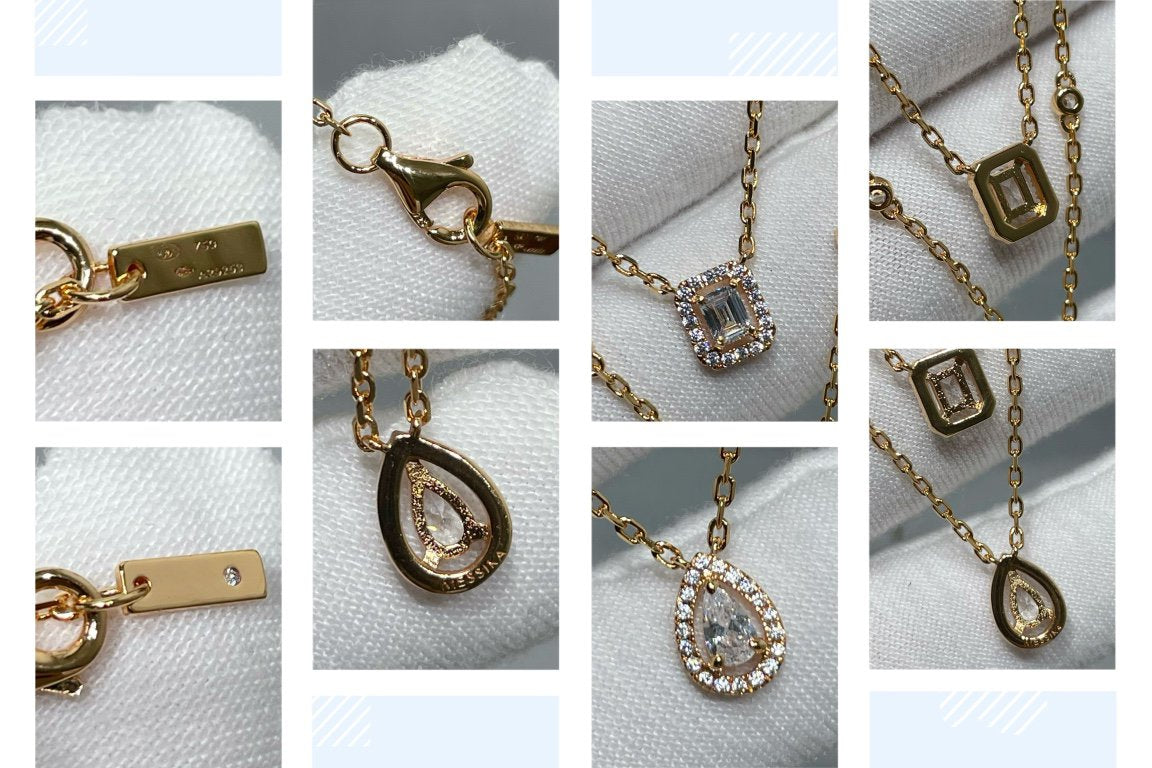 [⭐Miroze]MY TWIN 2 ROW DIAMOND NECKLACE