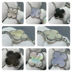 ⭐Miroze CLOVER 16 MOTIF CHALCEDONY MOP SILVER NECKLACE