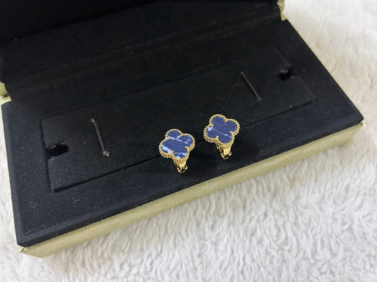 [⭐Miroze]CLOVER PIETERSITE MEDIUM STUD EARRINGS