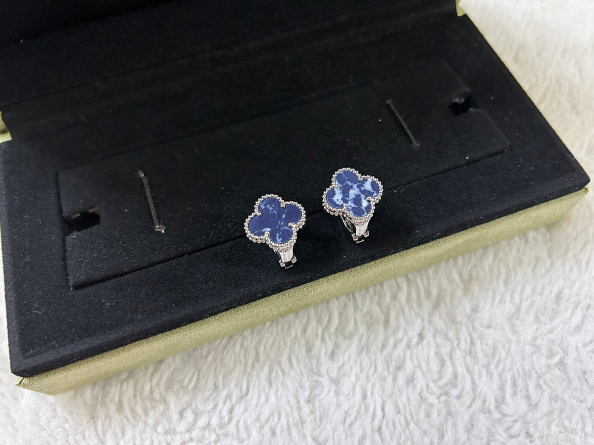 [⭐Miroze]CLOVER PIETERSITE MEDIUM STUD EARRINGS