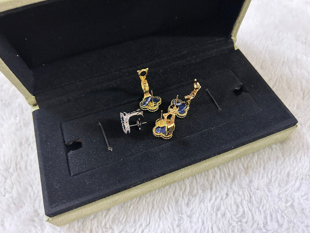 [⭐Miroze]CLOVER PIETERSITE MEDIUM STUD EARRINGS