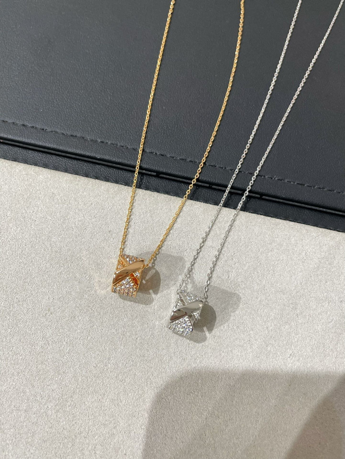 ⭐Miroze LIENS EVIDENCE DIAMOND PAVED NECKLACE