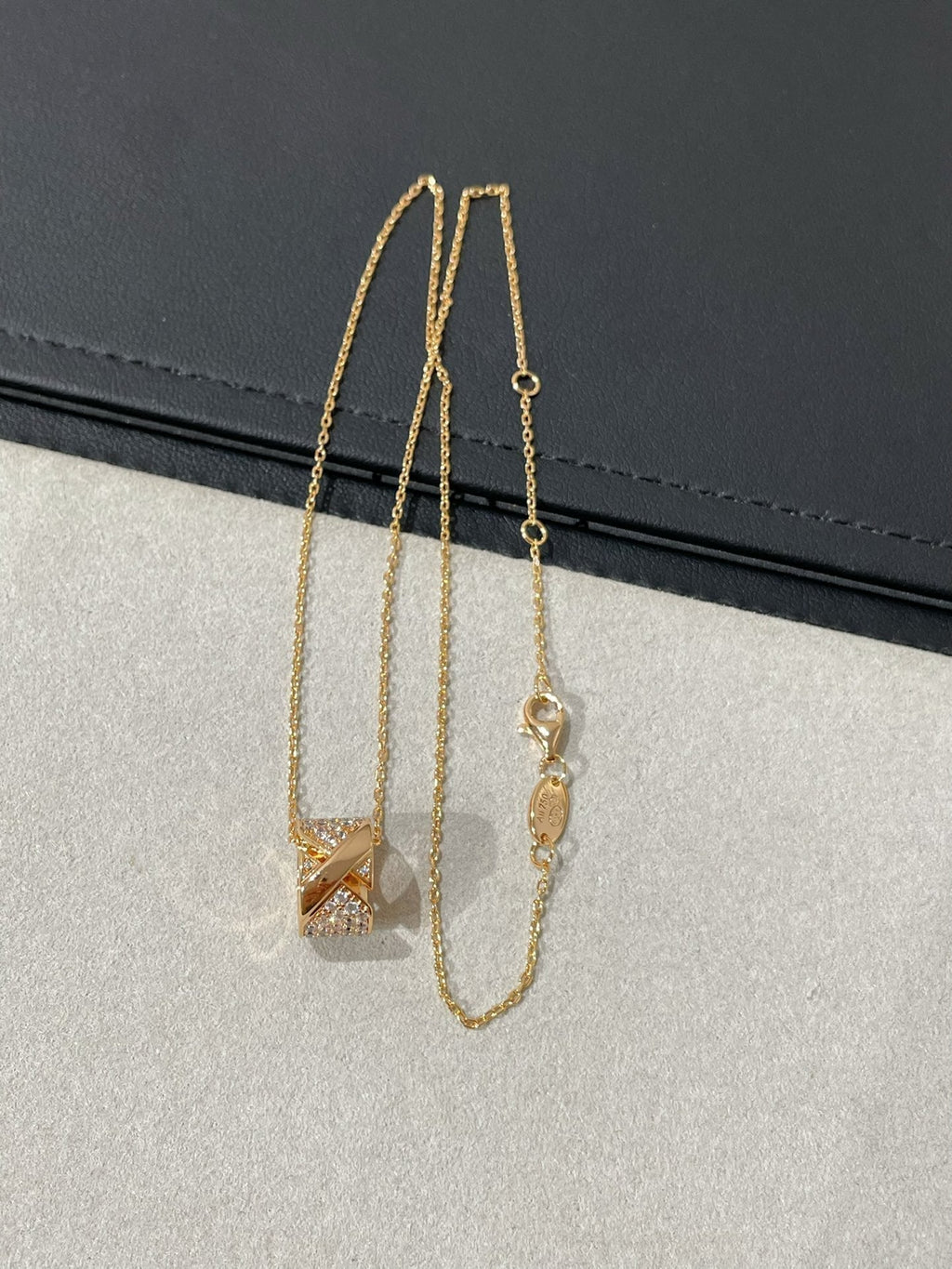 ⭐Miroze LIENS EVIDENCE DIAMOND PAVED NECKLACE